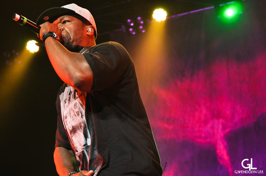 Rapper 50 Cent beim Konzert