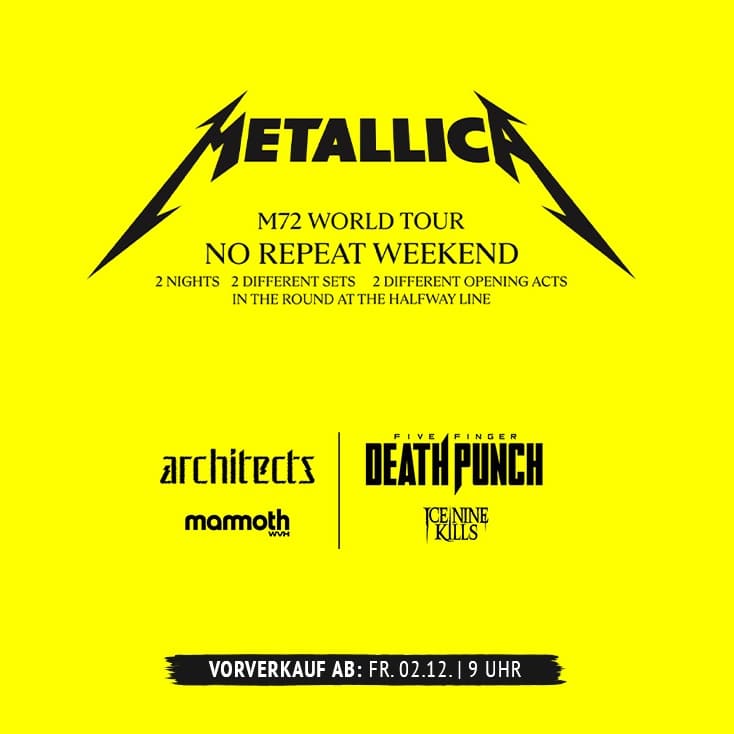 Metallica Tour 2023